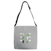 rolling on the forest floor laughing Adjustable Strap Totes
