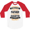 Super Cool Father Of A Freaking Awesome Daughter 3/4 Sleeve Shirt
