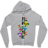 Pride Floral LGBT Colors Zipper Hoodie