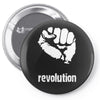 power to the people fist revolution Pin-back button