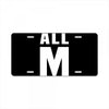 All M License Plate