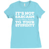 it's not sarcasm...to your stupidity Ladies Fitted T-Shirt