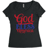 god bless america Women's Triblend Scoop T-shirt