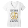 You Only Live Once It as a Cowboy Women's V-Neck T-Shirt