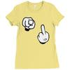 mickey fuck you rouge Ladies Fitted T-Shirt