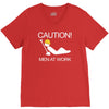 caution men at work V-Neck Tee