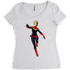 captain marvel Women's Triblend Scoop T-shirt