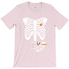 pregnant skeleton baby costume halloween maternity ninja ladies T-Shirt