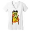 frog funny cocktail Women's V-Neck T-Shirt