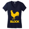 cock block Women's V-Neck T-Shirt
