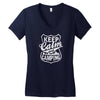 Keep Calm and Go Camping Women's V-Neck T-Shirt