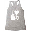 i love house music dj baseball Racerback Tank