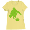 curling Ladies Fitted T-Shirt