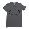 black oval Ladies Fitted T-Shirt