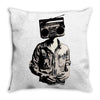 stereo head Throw Pillow