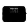 she wants the d   guitar chord(,she,wants,joke,visual,pun,funny,humor, Laptop sleeve