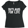 outlaws for life Women's Triblend Scoop T-shirt