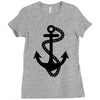 anchor sailor t shirt fashion cross top tee nautical tshirt retro tatt Ladies Fitted T-Shirt