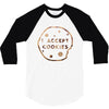 i accept cookies brown 3/4 Sleeve Shirt