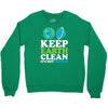 keep earth clean it's not uranus kawaii planets Crewneck Sweatshirt