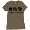 medicated for your protection Ladies Fitted T-Shirt