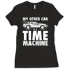 my other car is a time machine Ladies Fitted T-Shirt