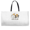 crazy cat lady Weekender Totes