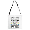 i love video games Adjustable Strap Totes