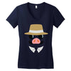 minimal porco Women's V-Neck T-Shirt