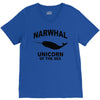 narwhal whale V-Neck Tee