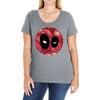 Starry Night Deadpool Ladies Curvy T-Shirt