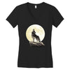 howl at the moon Women's V-Neck T-Shirt