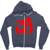 eric cantona, kungfu, manu Zipper Hoodie