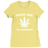 kiss me i'm highrish Ladies Fitted T-Shirt