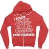 i accept high fives from strangers Zipper Hoodie