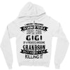 Super Cool Gigi Of A Freaking Awesome Grandson Zipper Hoodie