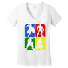 4 Super Hero Women's V-Neck T-Shirt