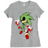 zombie sonic Ladies Fitted T-Shirt
