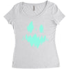 halloween face Women's Triblend Scoop T-shirt