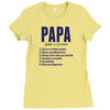 Papa Noun Definition Ladies Fitted T-Shirt