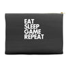 eat sleep game repeat Accessory Pouches