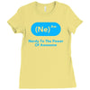 nerdy to the power of awesome Ladies Fitted T-Shirt