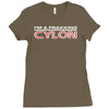 i'm a frakking cylon Ladies Fitted T-Shirt