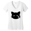 sad cat Women's V-Neck T-Shirt