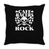 biker t shirt cafe racers ton up boys rockers greasers rock Throw Pillow