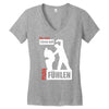 wer nicht h&ouml;ren will muss f&uuml;hlen Women's V-Neck T-Shirt