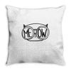 meow cat Throw Pillow