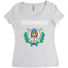 snowman christmas Women's Triblend Scoop T-shirt