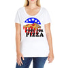 vote for pizza Ladies Curvy T-Shirt