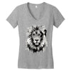 lion Women's V-Neck T-Shirt